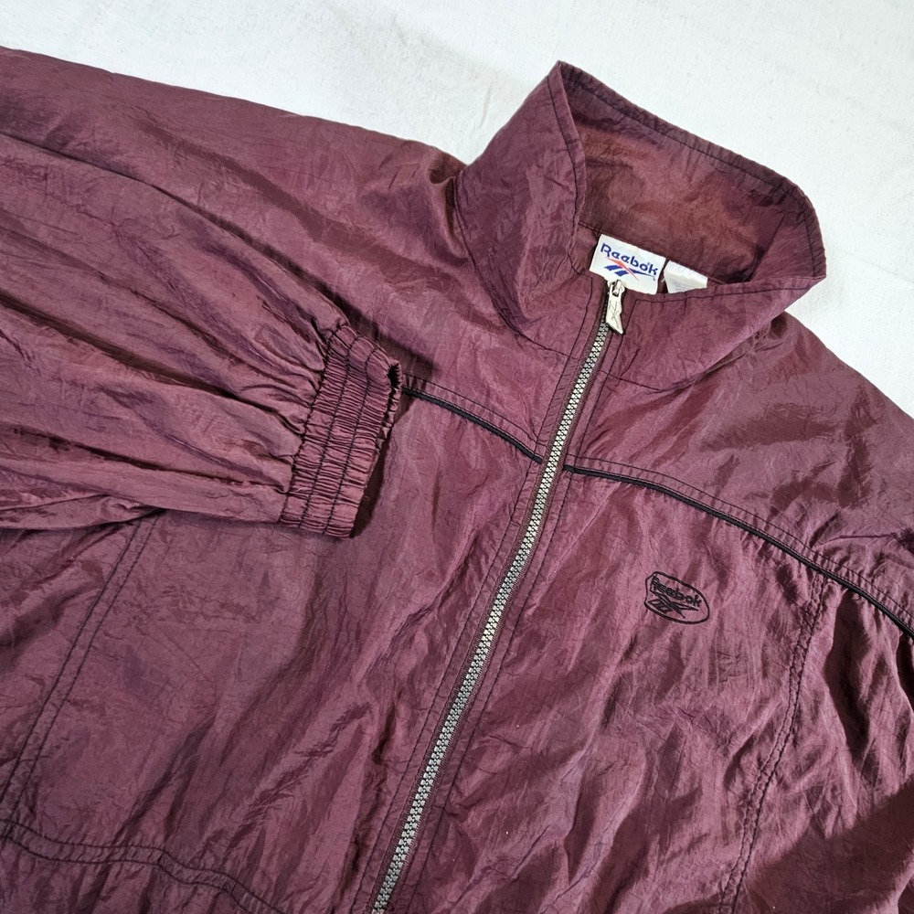 Reebok Windbreaker Jacket Mens Large‎ Full Zip Packable Activewear Vintage 90s